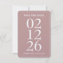 Rosa vackra bröllopskort för Save the Date
