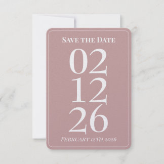 Rosa vackra bröllopskort för Save the Date Inbjudningar