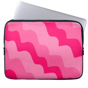 Rosa vågigt havets vinkara gradient laptop fodral