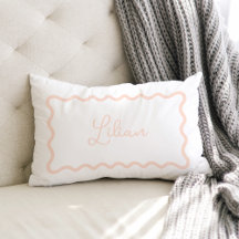 Rosa Vågigt Scallop Ram Monogram