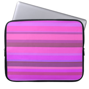 Rosa vågrät rand laptop sleeve