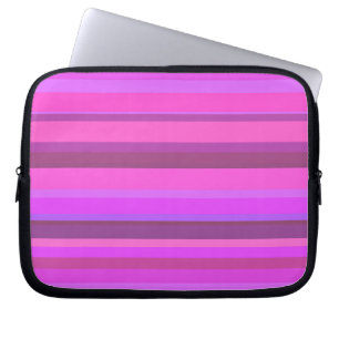 Rosa vågrät rand laptop sleeve