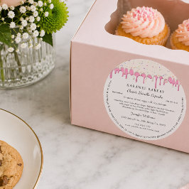 Rosa Vainilla Frosting Dropp Etikett Stugbakery
