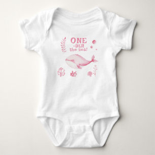 Rosa val under havet 1-års födelsedag t shirt