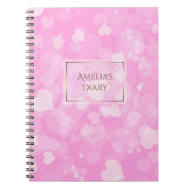 Rosa valentin för abstrakt bokeh struktur. Namn Anteckningsbok