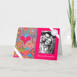 Rosa valentin för foto för Paisley Helgkort