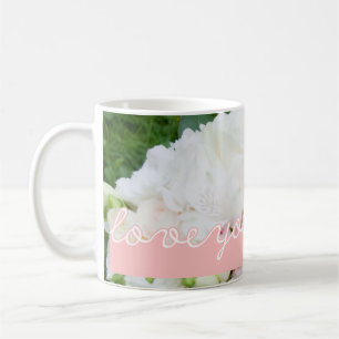 Rosa valentin kärlek för dagfoto dig så mycket kaffemugg