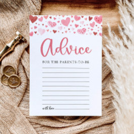 Rosa Valentine Advice for the Parents Baby Shower Inbjudningar