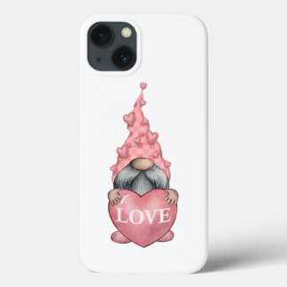 Rosa Valentine Gnome med Hearts Clipart