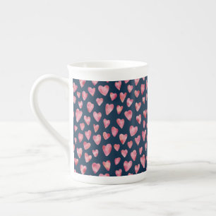 Rosa Valentine Heart Bone China Mugg Benporslin Mugg