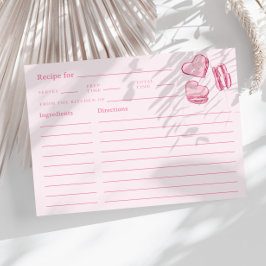 Rosa Valentine Hearts Möhippa Recept Card