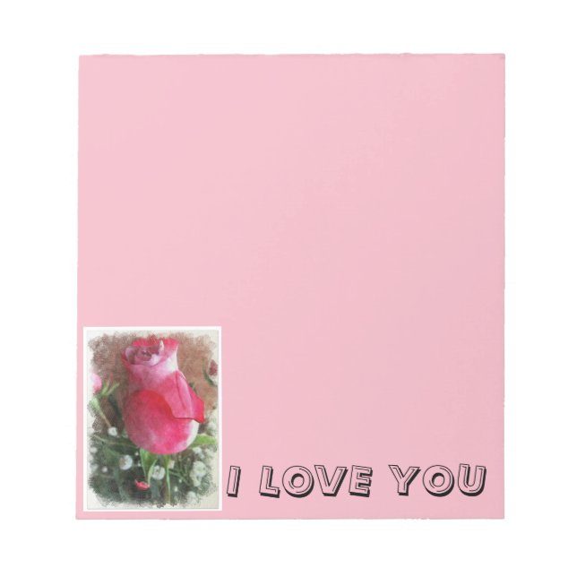 Rosa Valentine Ro Anteckningsblock (Framsida)