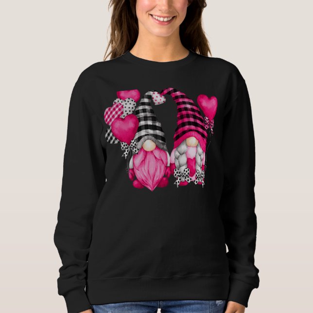 Rosa Valentines day Motif med hjärtballonger T Shirt (Framsida)