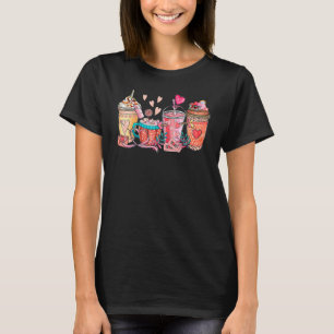 Rosa Valentines Drink Hett Coca Heart Lycklig Vale T Shirt