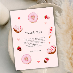Rosa Valentines Sötnos Barn Shower Tack Kort