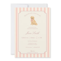 Rosa Välkommen Ny Liten Vän Golden Retriever