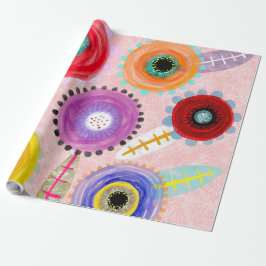 Rosa vallmo presentpapper