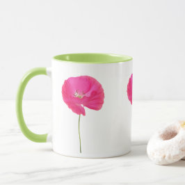 rosa vallmomugg mugg