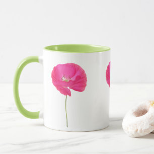 rosa vallmomugg mugg