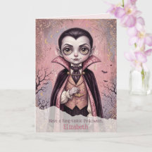 Rosa vampyr Halloween Söt goth Rosa Halloween