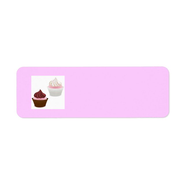 ROSA VANILLA CHOCOLATE MUFFINSS SPRINKLES BAKING B RETURADRESS ETIKETT (Framsidan)
