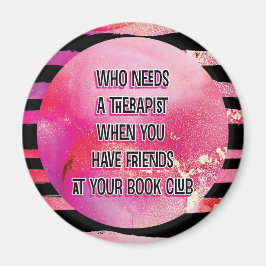 Rosa vänner vid Bok Klubb Magnet