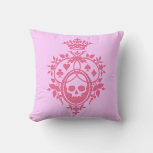 Rosa Vapensköld med Skull och Cardwear Dekorativ k Kudde