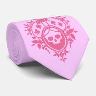Rosa Vapensköld med Skull och Cardwear Neck Tie Slips