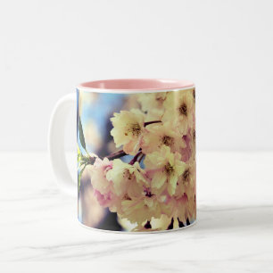 Rosa Vår Blommar Två-Tonad Mugg