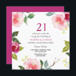 Rosa Vår Blommigt 21:a födelsedagsinbjudan Inbjudningar<br><div class="desc">Rosa Vår Blommigt 21:a födelsedagarinbjudan,  från www.createthecut.com</div>