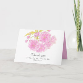 Rosa vår blommor art bröllop tack för att du har k kort