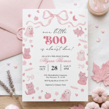 Rosa Vår lilla Boo är nästan här - Baby Shower
