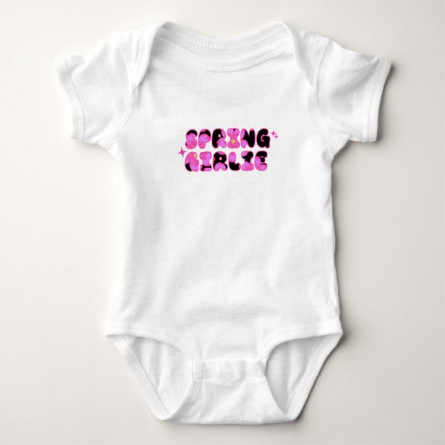 Rosa vår-tjej  t shirt (Framsida)