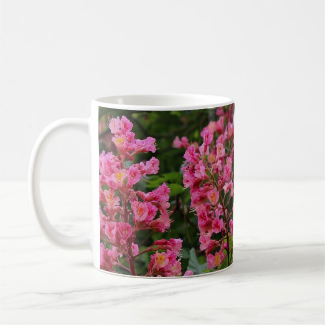 Rosa Vår Träd Blommar Kaffemugg (Vänster)