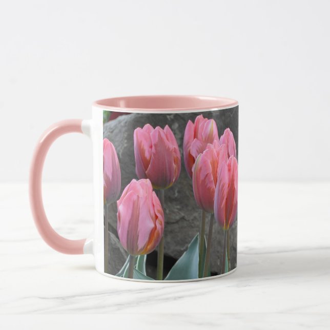 Rosa vår tulpaner mugg (Vänster)