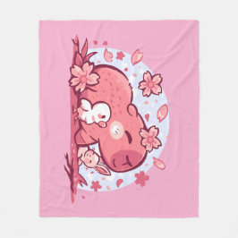 Rosa Vår Vänner Fleecefilt