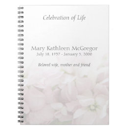 Rosa vårblommor bleknar minne anteckningsbok med spiral