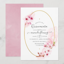 Rosa vårkörsbärsblom Quinceañera