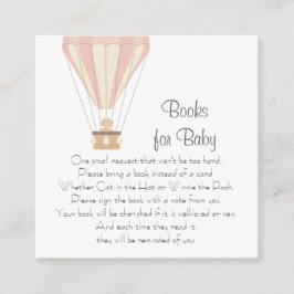 Rosa varmluftsballonger Böcker för bebisar Tilläggskort