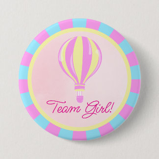 Rosa Varmt Luftballong Köns Avslöjande Team Tjej Knapp