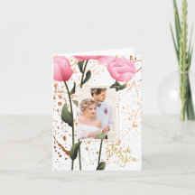 Rosa vårros blomfoto bröllop tack
