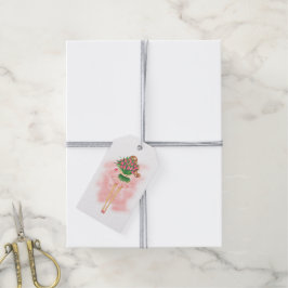 Rosa vårtepartaj presentetikett