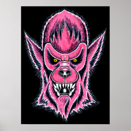 Rosa Varulvs Mask Poster