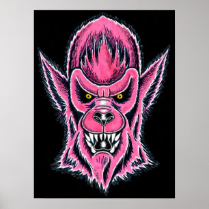 Rosa Varulvs Mask Poster