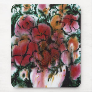 "Rosa Vas" Blommigt Mousepad Musmatta