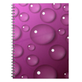 Rosa Vatten Drop Background Anteckningsbok Med Spiral