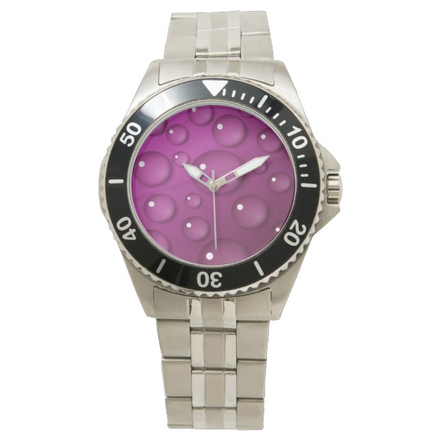 Rosa Vatten Drop Background Armbandsur (Framsida)