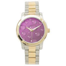 Rosa Vatten Drop Background Armbandsur