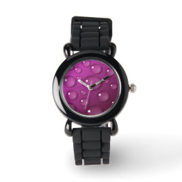 Rosa Vatten Drop Background Armbandsur
