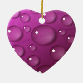 Rosa Vatten Drop Background Julgransprydnad Keramik